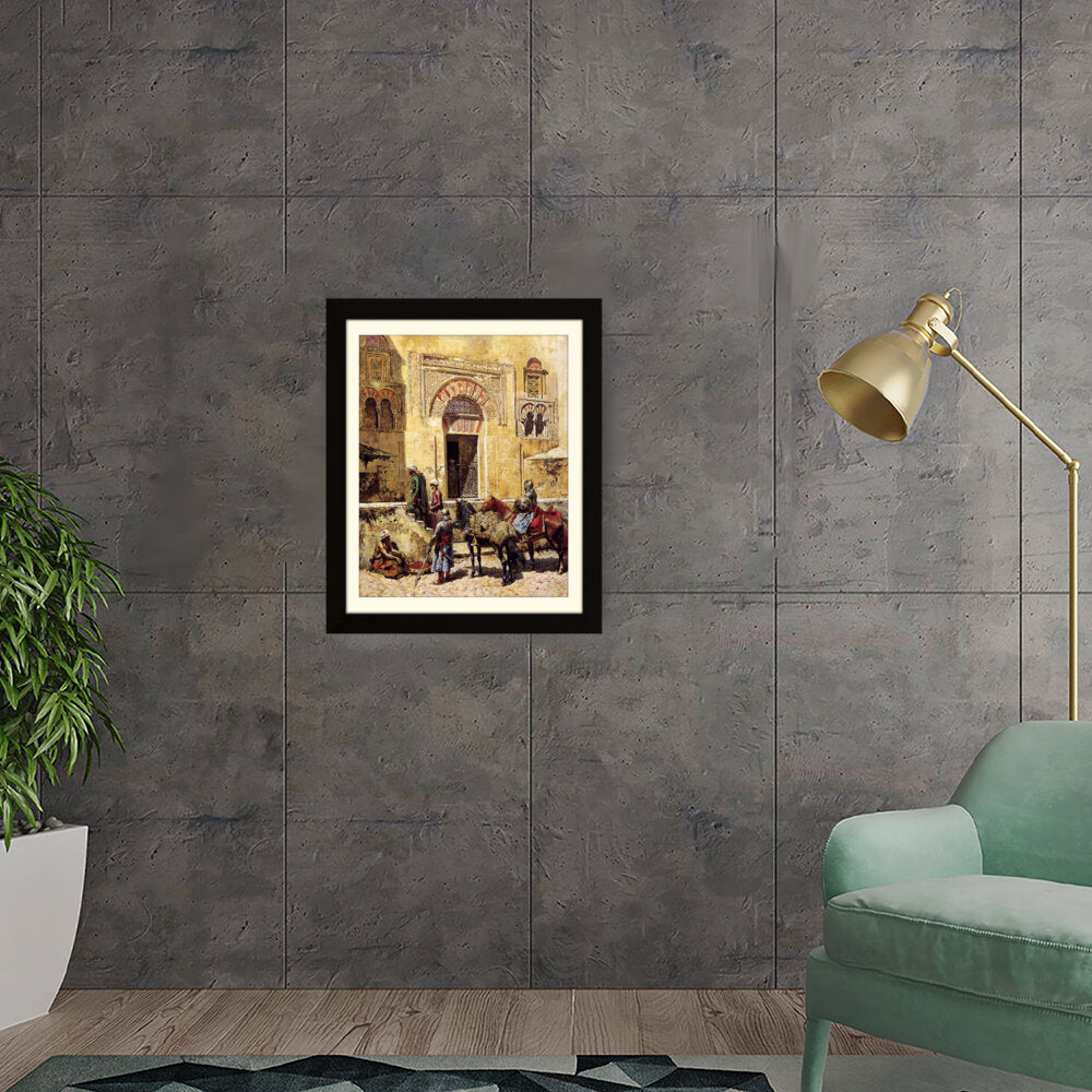 Market Entrance Scene - Framed Wall Art