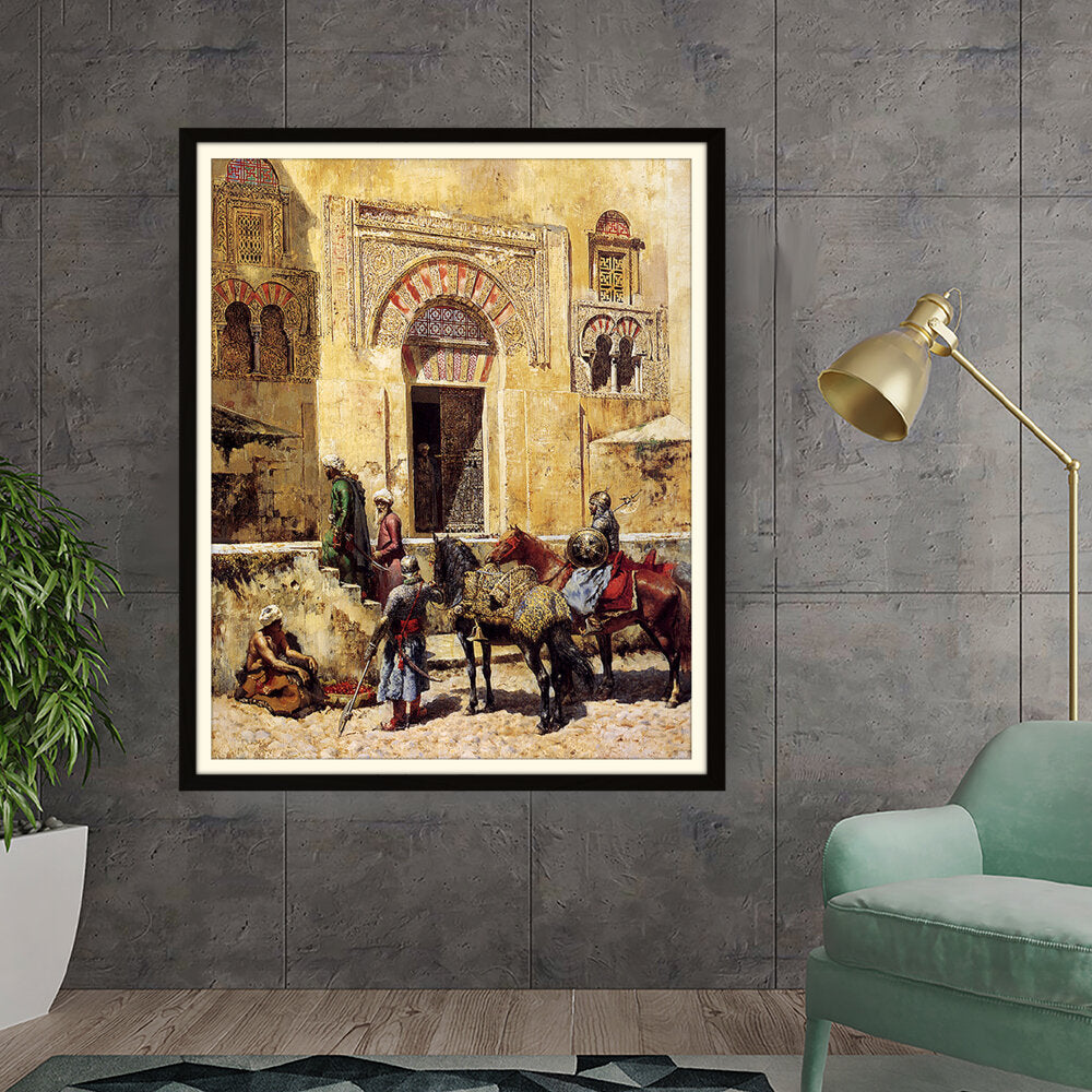 Kiran - Valipa - Market Entrance Scene - Framed Wall Art