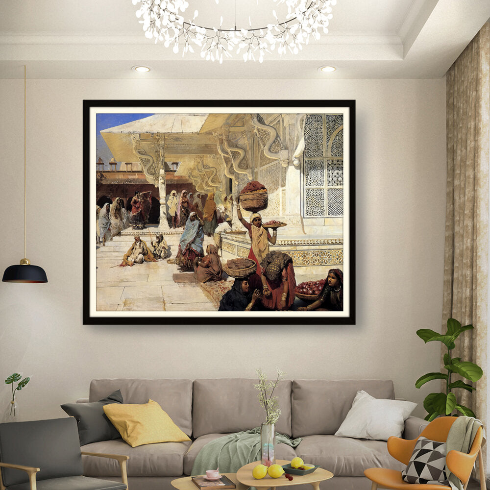 Kiran - Valipa - Market Day In India - Framed Wall Art