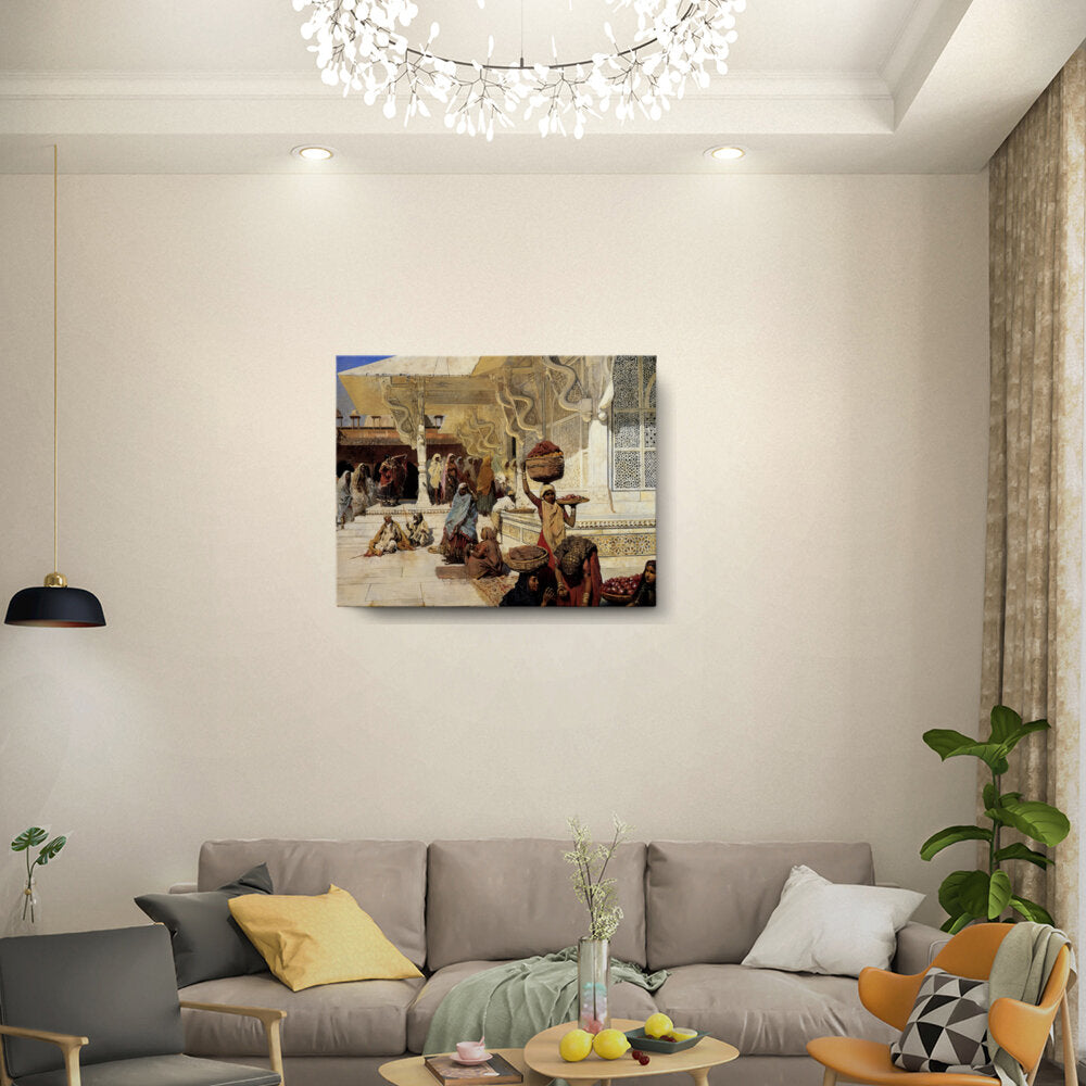 Market Day In India - Wall Canvas