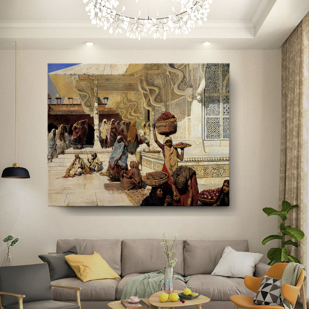 Kiran - Valipa - Market Day In India - Wall Canvas