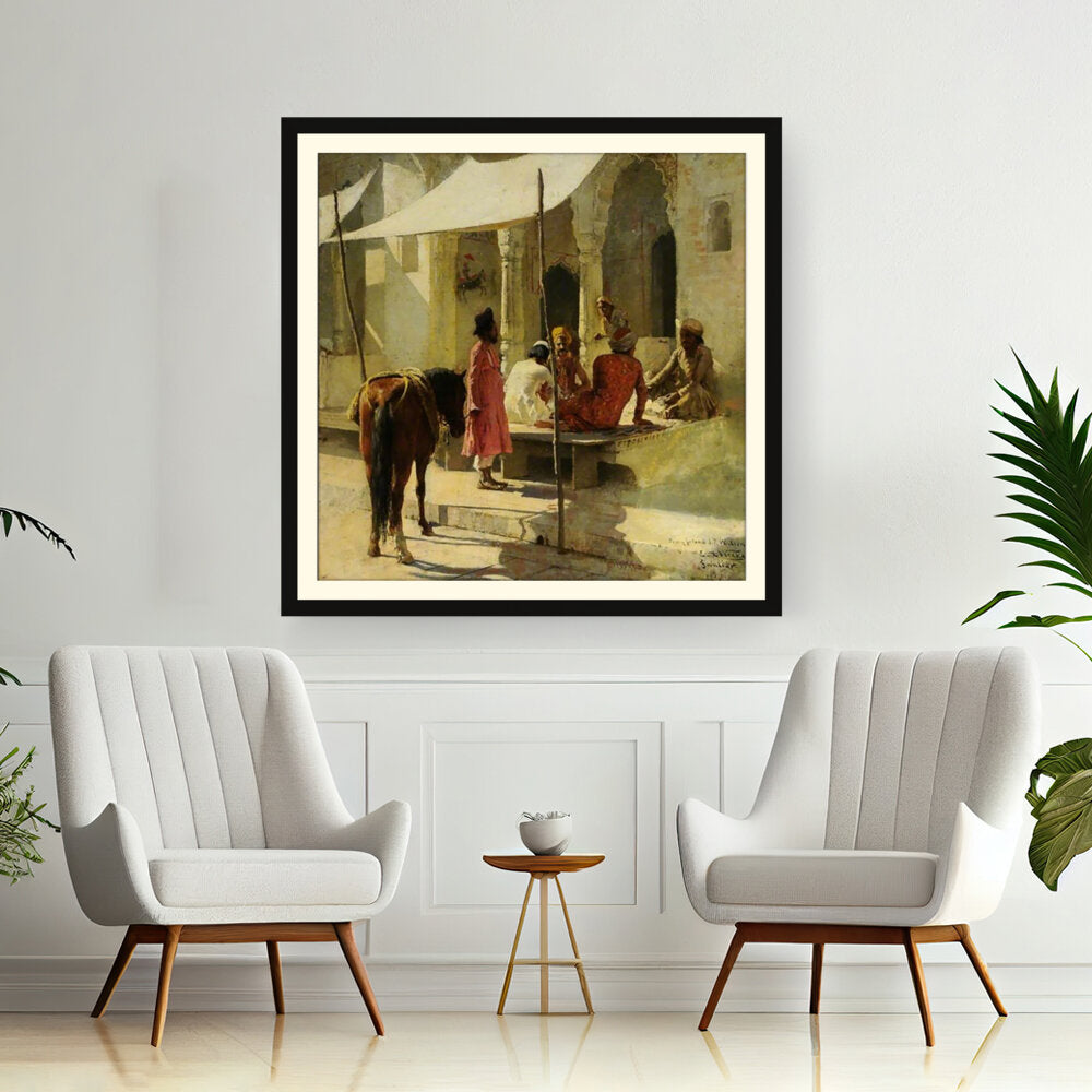 Kiran - Valipa - Market Gathering - Framed Wall Art