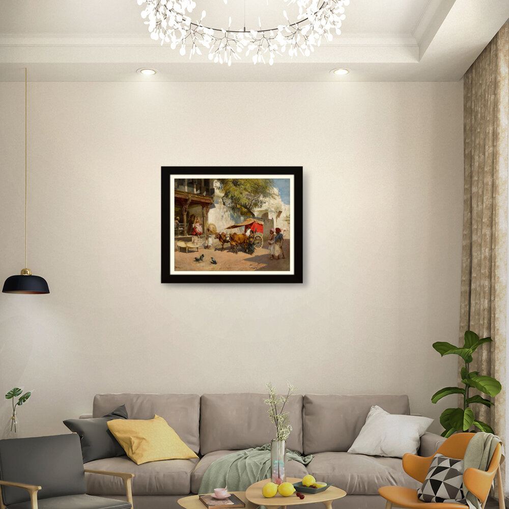 Market Day In Rajasthan - Framed Wall Art