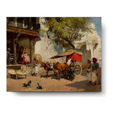 Market Day In Rajasthan - Wall Canvas