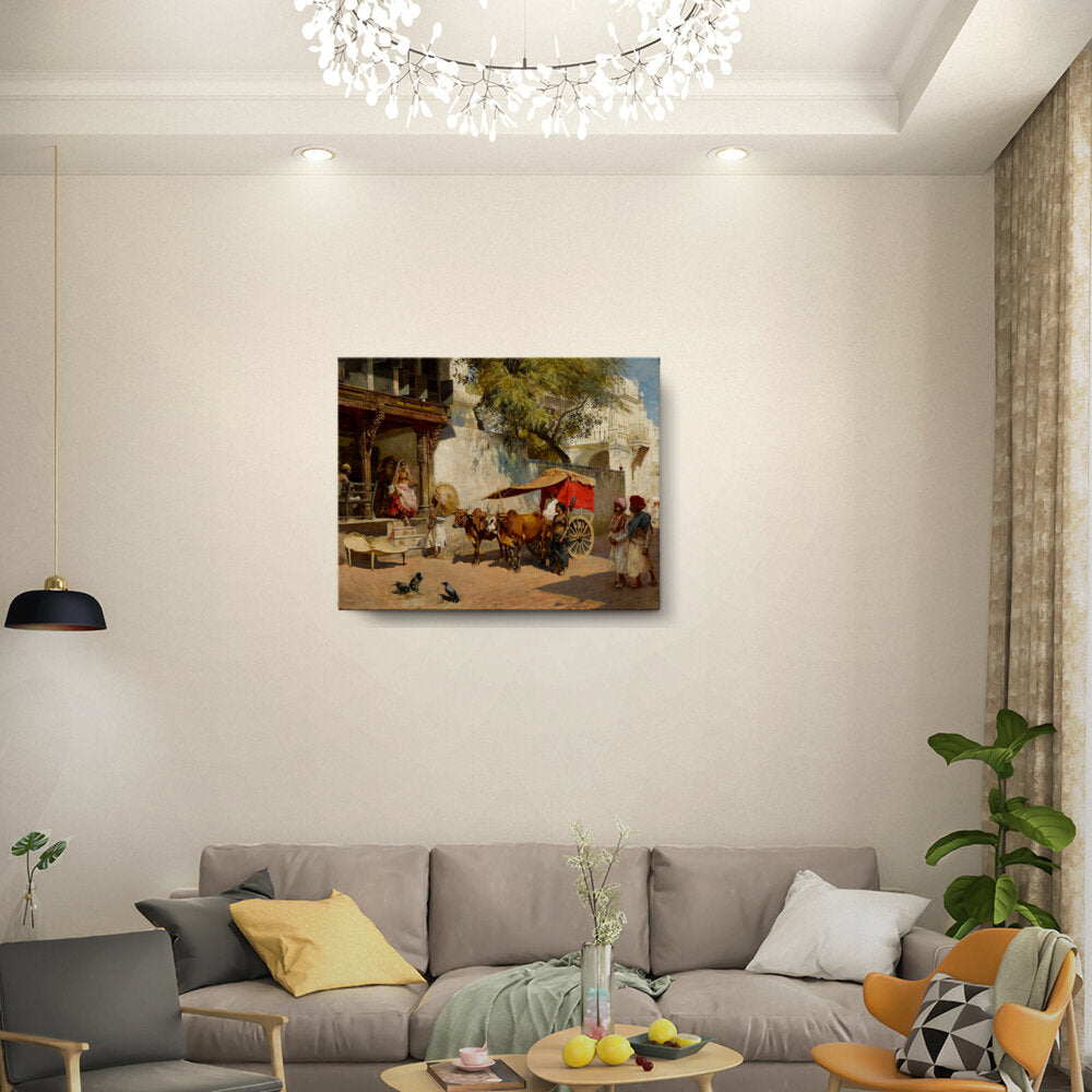 Market Day In Rajasthan - Wall Canvas