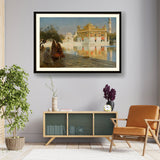 Serenity At The Golden Temple - Framed Wall Art