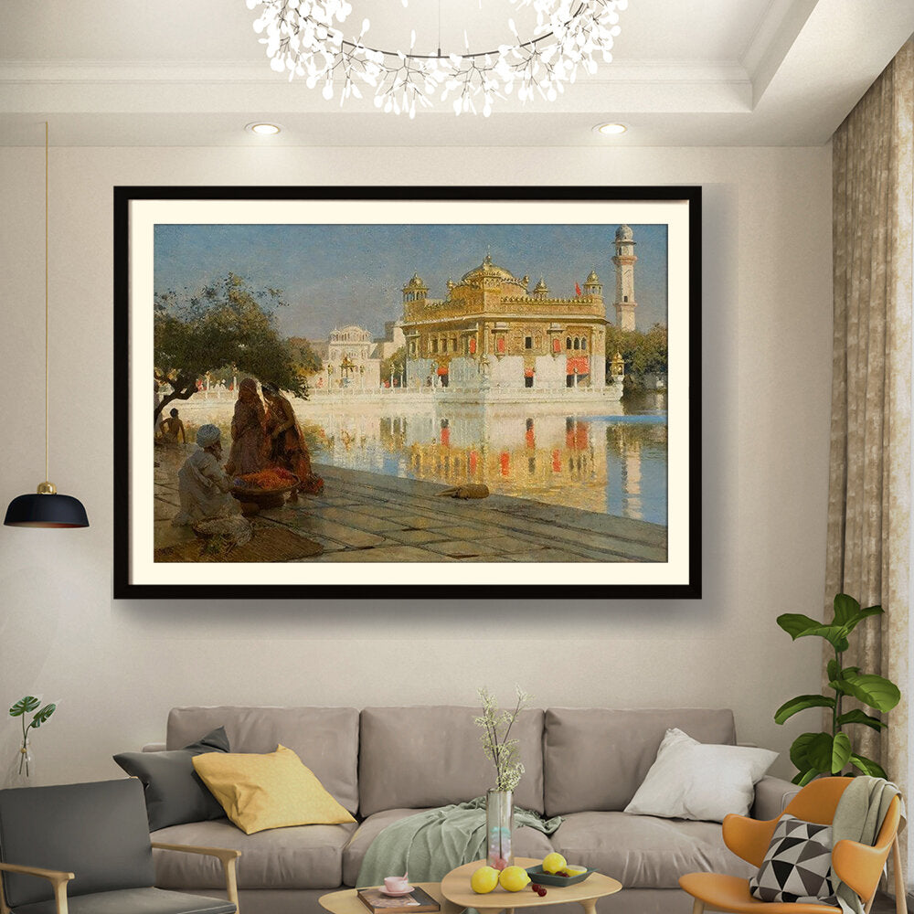 Kiran - Valipa - Serenity At The Golden Temple - Framed Wall Art