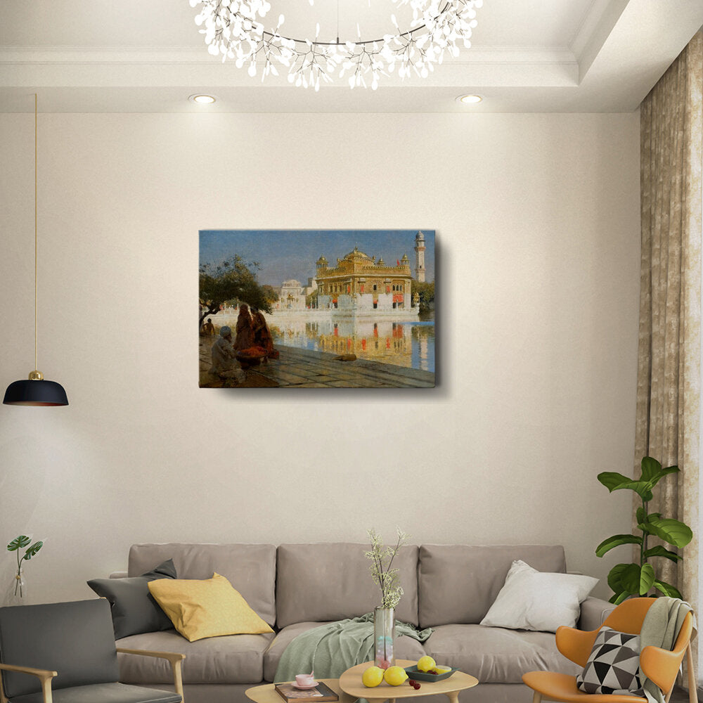 Serenity At The Golden Temple - Wall Canvas