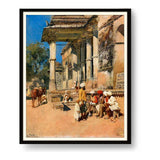 Marketplace Gathering - Framed Wall Art