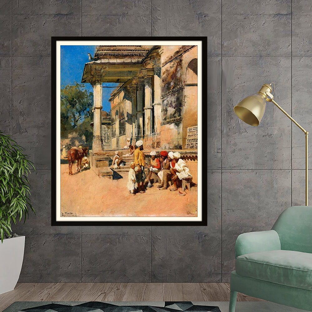 Kiran - Valipa - Marketplace Gathering - Framed Wall Art