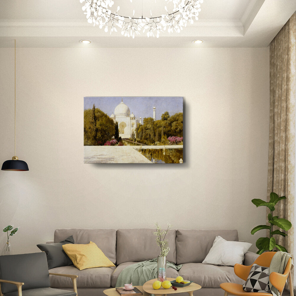 Taj Mahal In Bloom - Wall Canvas