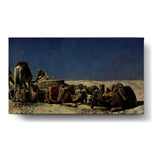 Camel Caravan Resting - Wall Canvas