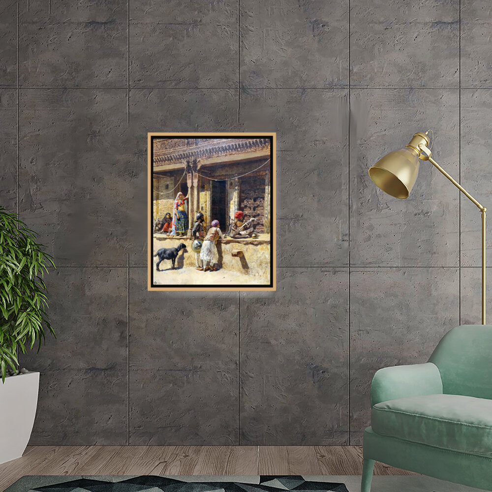 A Cultural Exchange - Floating Framed Canvas