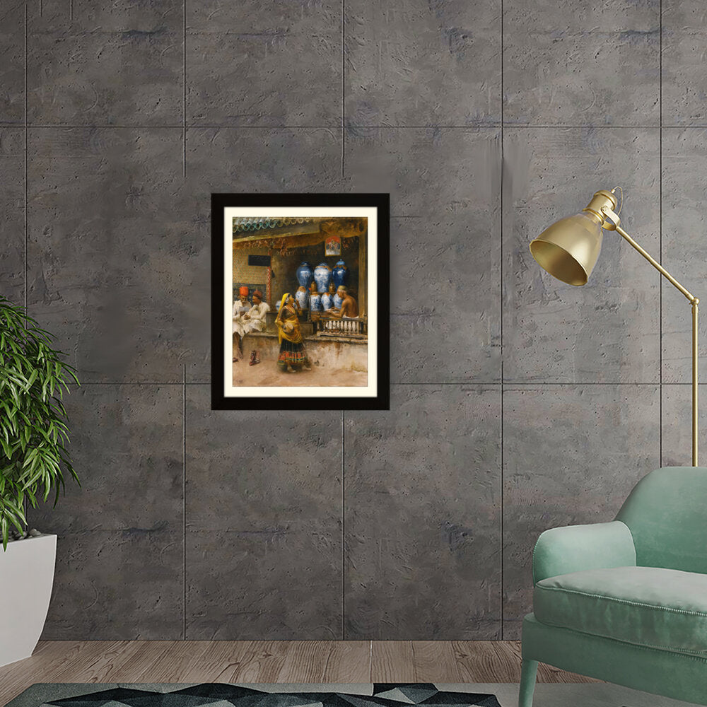 Market Scene - Framed Wall Art