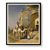 Camel Caravan At The Historical Site - Framed Wall Art