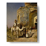 Camel Caravan At The Historical Site - Wall Canvas