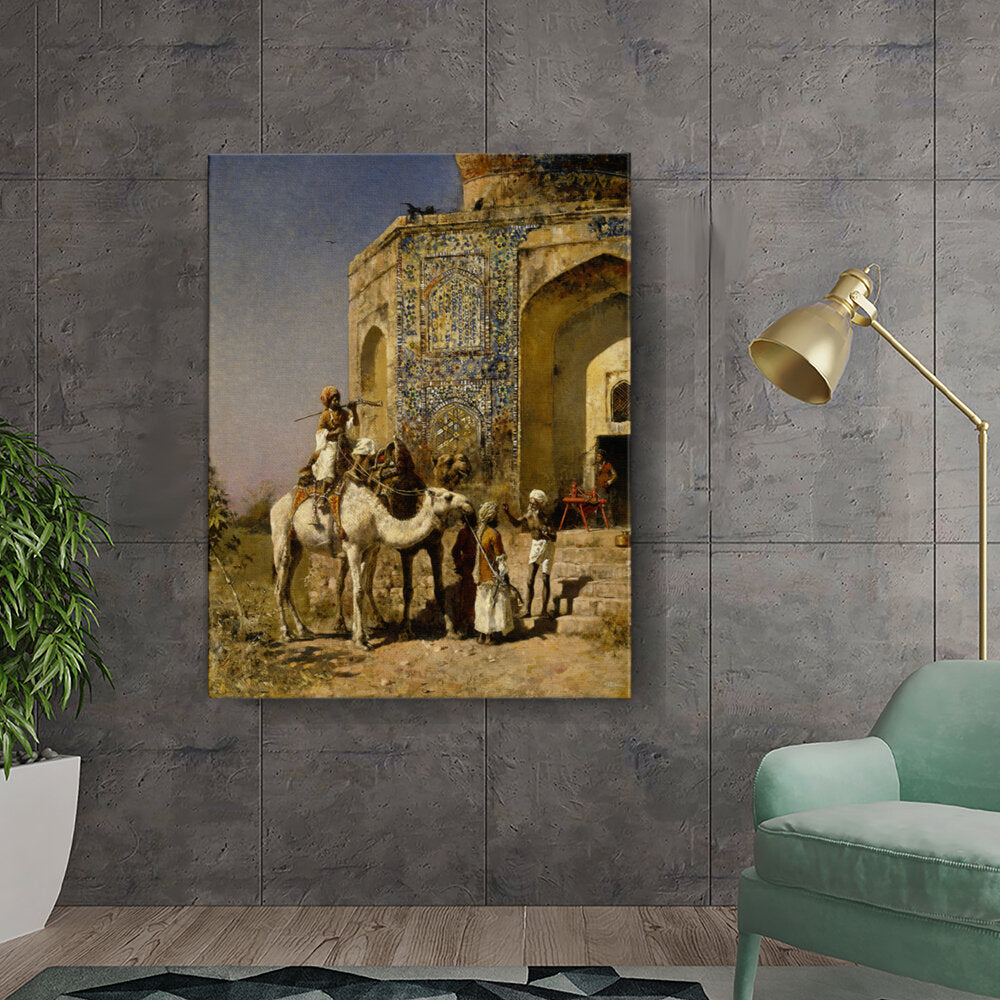 Camel Caravan At The Historical Site