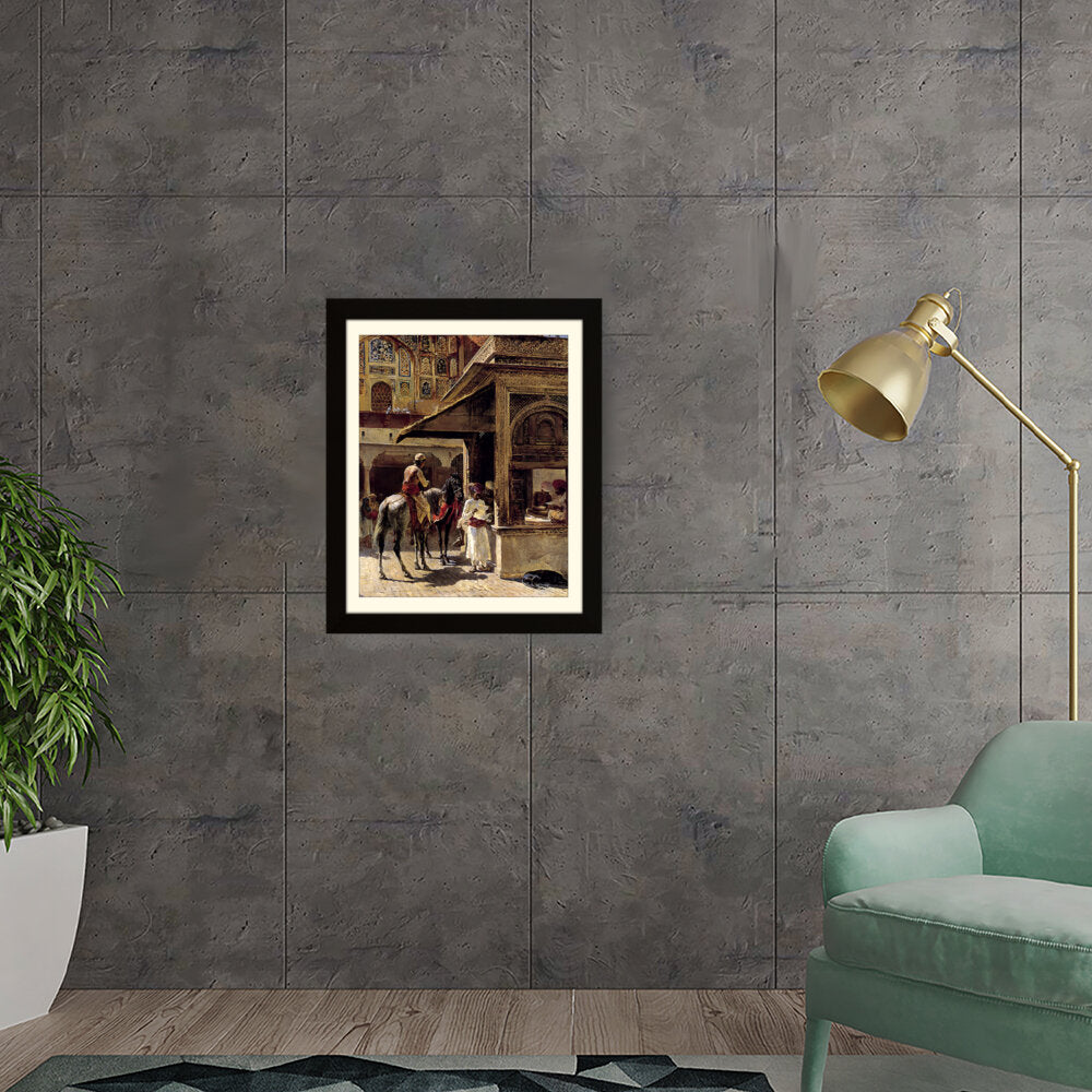 Market Scene In India - Framed Wall Art