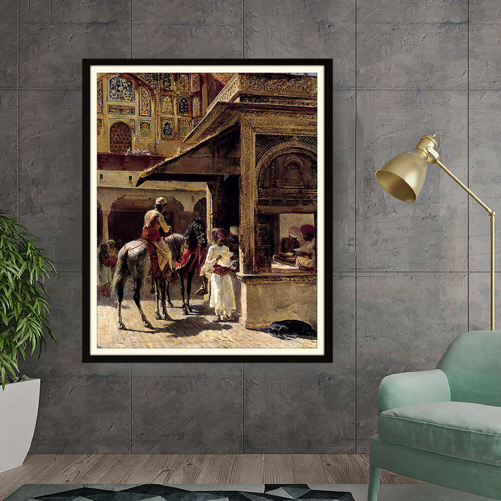 Kiran - Valipa - Market Scene In India - Framed Wall Art