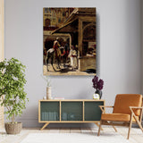 Market Scene In India - Wall Canvas