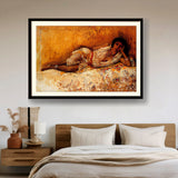 Kiran - Valipa - Reclining Beauty - Framed Wall Art