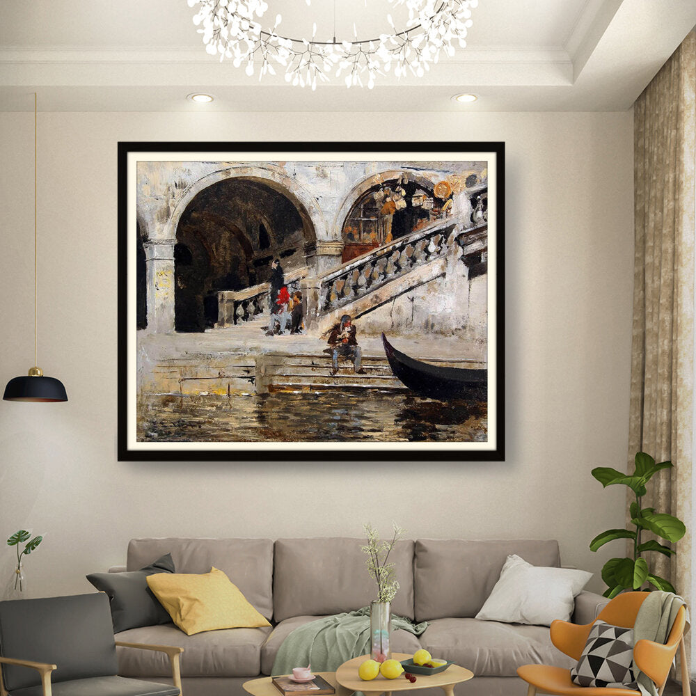 Kiran - Valipa - Quiet Moments By The Water - Framed Wall Art