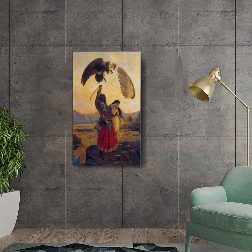 The Battle Of The Birds - Wall Canvas