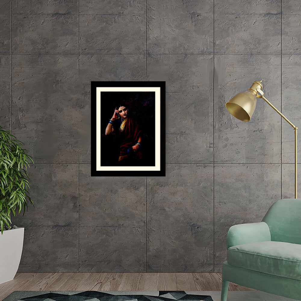 Pensive Beauty - Framed Wall Art