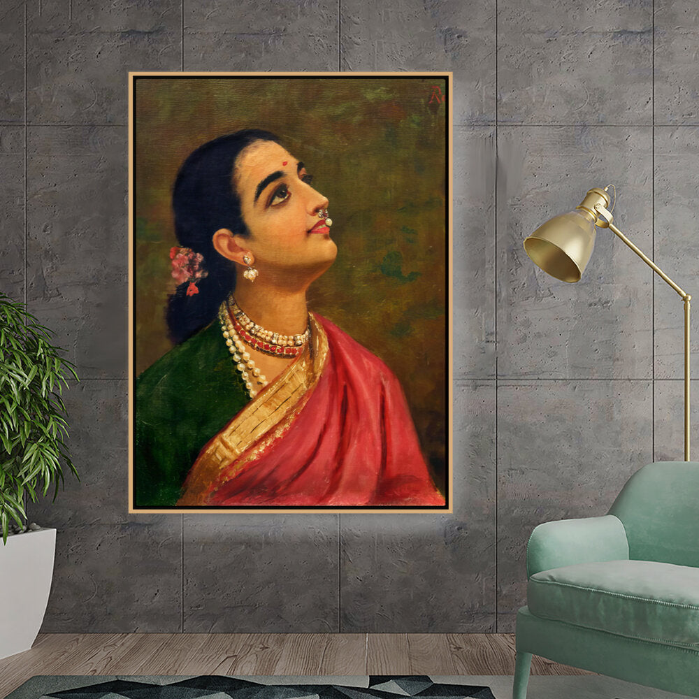 Kiran - Valipa - Elegant Woman In Traditional Attire - Floating Framed Canvas