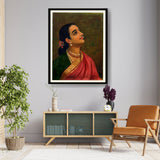 Elegant Woman In Traditional Attire - Framed Wall Art
