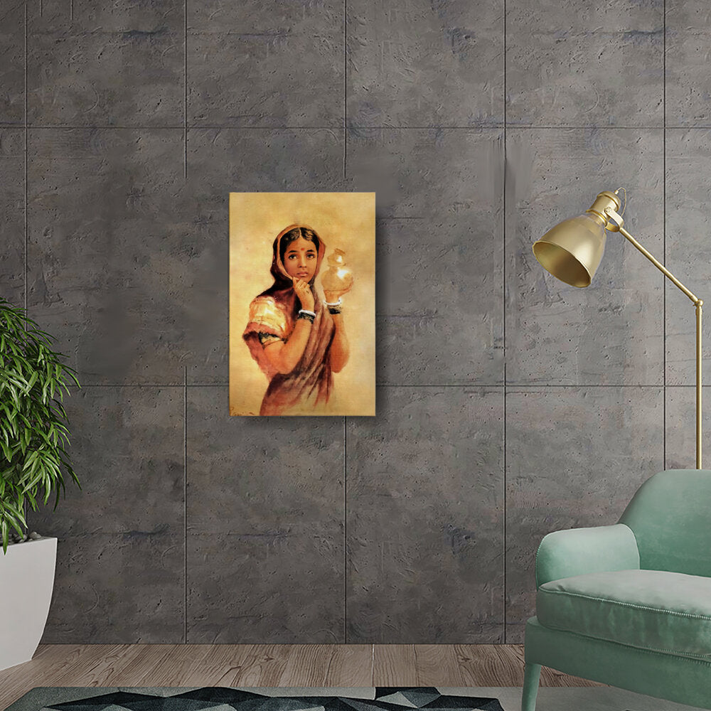 The Girl With The Pot - Wall Canvas