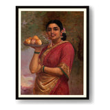 Woman With Fruits - Framed Wall Art