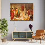 The Grief Of A Family - Floating Framed Canvas