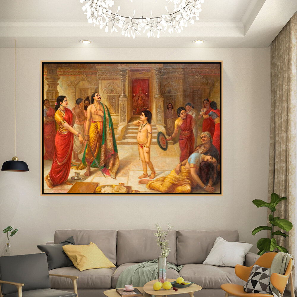 Kiran - Valipa - The Grief Of A Family - Floating Framed Canvas