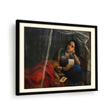 Contemplative Woman In Traditional Attire - Framed Wall Art