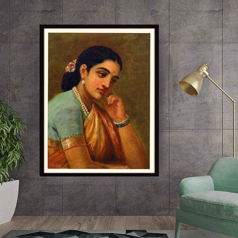 Kiran - Valipa - Contemplative Beauty - Framed Wall Art