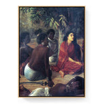 Sita Waiting - Floating Framed Canvas