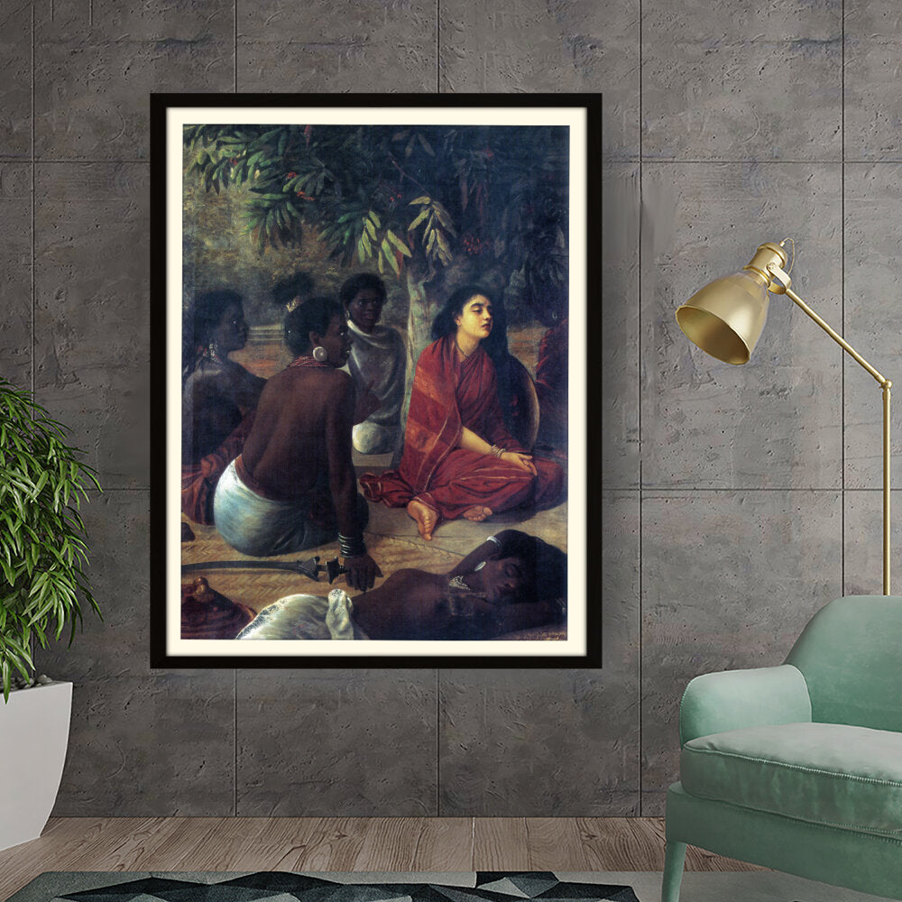 Kiran - Valipa - Sita Waiting - Framed Wall Art