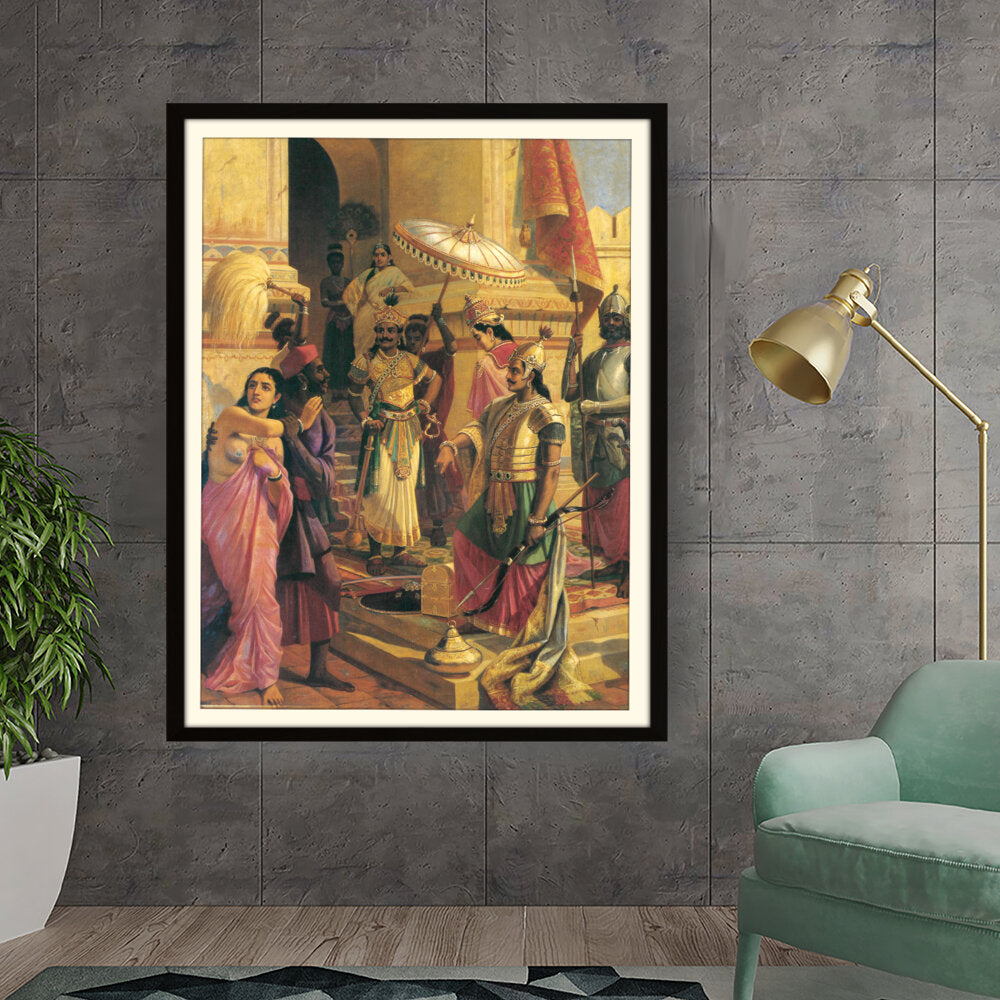 Kiran - Valipa - Courtly Encounter - Framed Wall Art