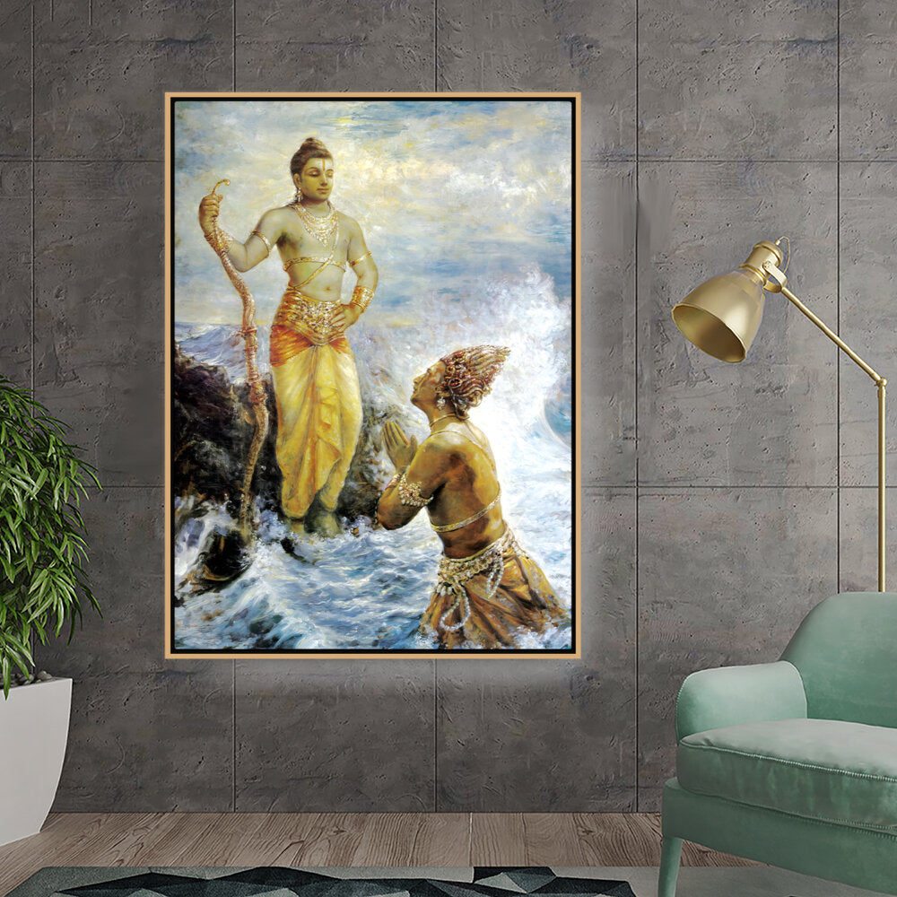 Kiran - Valipa - Divine Encounter - Floating Framed Canvas