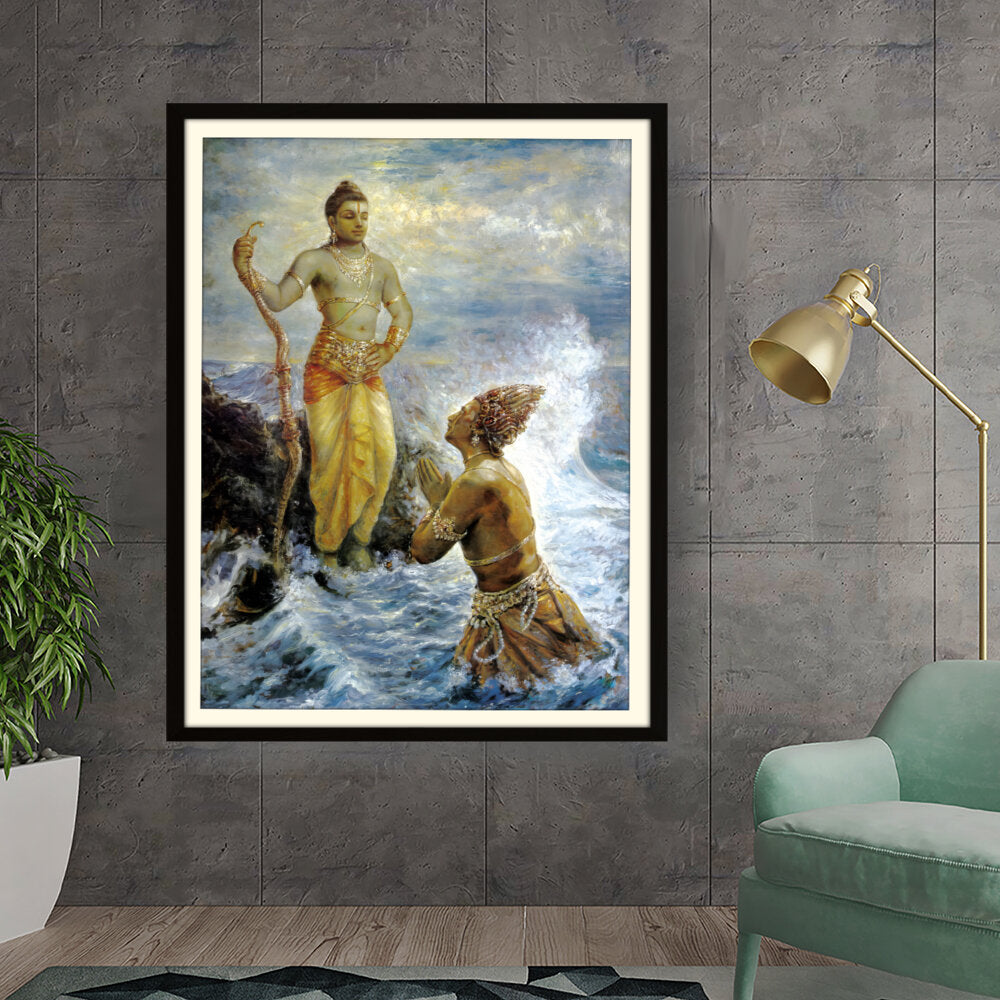 Kiran - Valipa - Divine Encounter - Framed Wall Art