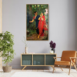 Two Women In Traditional Attire - Floating Framed Canvas