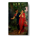 Two Women In Traditional Attire - Wall Canvas