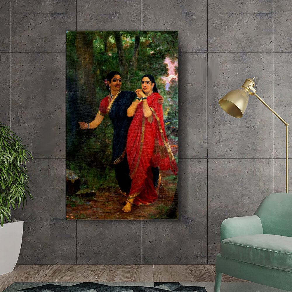 Kiran - Valipa - Two Women In Traditional Attire - Wall Canvas