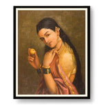 Woman Holding A Fruit1 - Framed Wall Art