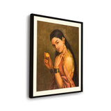 Woman Holding A Fruit1 - Framed Wall Art