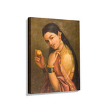 Woman Holding A Fruit1 - Wall Canvas