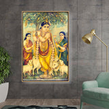 Kiran - Valipa - Divine Flute Player - Floating Framed Canvas