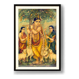 Divine Flute Player - Framed Wall Art