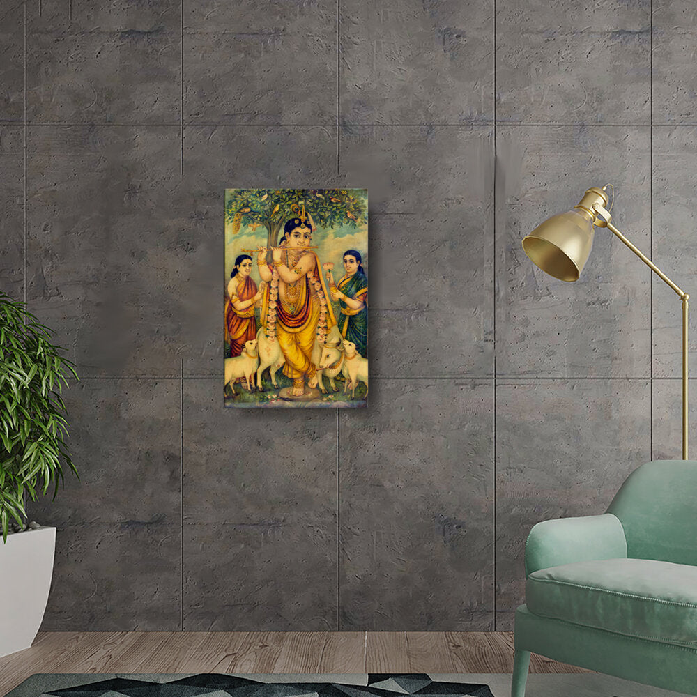 Divine Flute Player - Wall Canvas